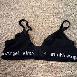 Cacique Black Lace Bra with Bold Text